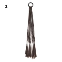 Резинка с косичками 40см 8шт коричневая (31405)