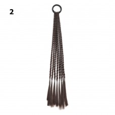 Резинка с косичками 40см 8шт коричневая (31405)