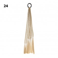 Резинка с косичками 40см 8шт коричневая (31406)