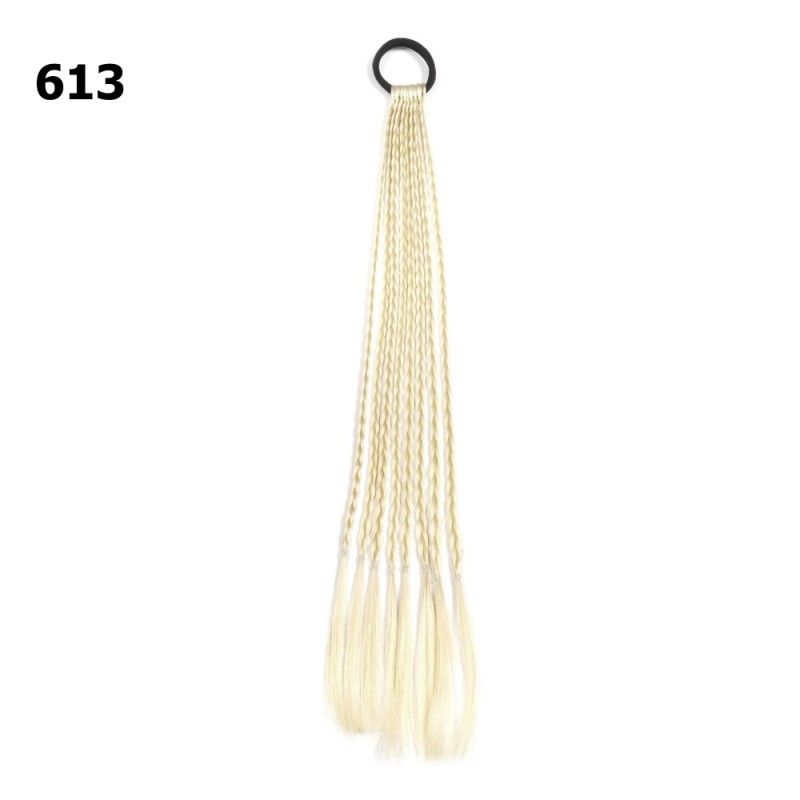 Резинка с косичками 40см 8шт молочная (31409)