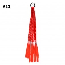 Резинка с косичками 40см 8шт красная (31410)