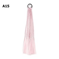 Резинка с косичками 40см 8шт розовая (31411)