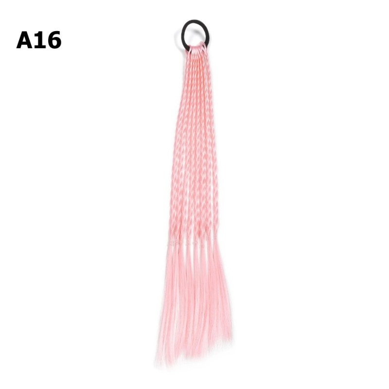 Резинка с косичками 40см 8шт светло-розовая (31412)