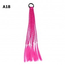 Резинка с косичками 40см 8шт малиновая (31413)