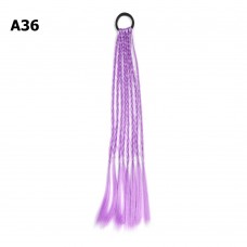 Резинка с косичками 40см 8шт фиолетовая (31414)