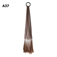 Резинка с косичками 40см 8шт коричневая (31415)