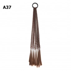 Резинка с косичками 40см 8шт коричневая (31415)