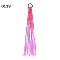 Резинка с косичками 40см 8шт малиново-розовая (31416)