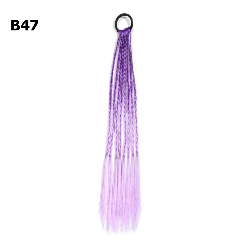 Резинка с косичками 40см 8шт фиолетово-лиловая (31420)