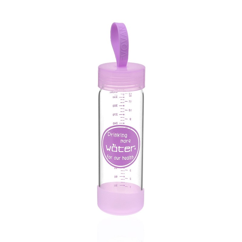 Стеклянная бутылочка для напитков Water 400мл (23307) вариант 04