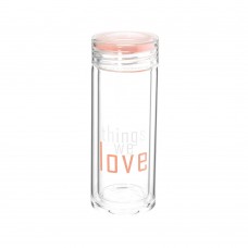 Стеклянная бутылочка для напитков Love 300мл (23282) вариант 02