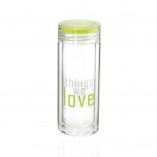 Стеклянная бутылочка для напитков Love 300мл (23282) вариант 03