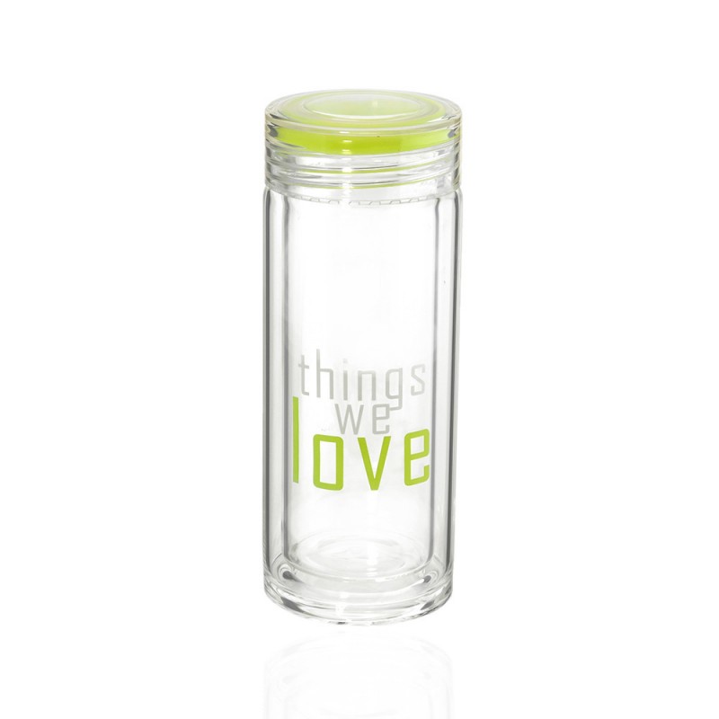 Стеклянная бутылочка для напитков Love 300мл (23282) вариант 03