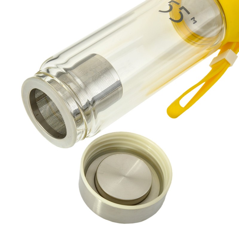 Стеклянная бутылочка для напитков 400мл (23271) вариант 03