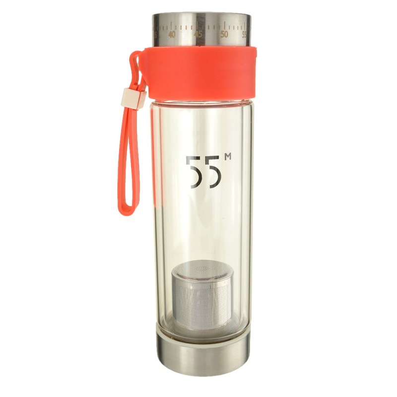 Стеклянная бутылочка для напитков 400мл (23271) вариант 01