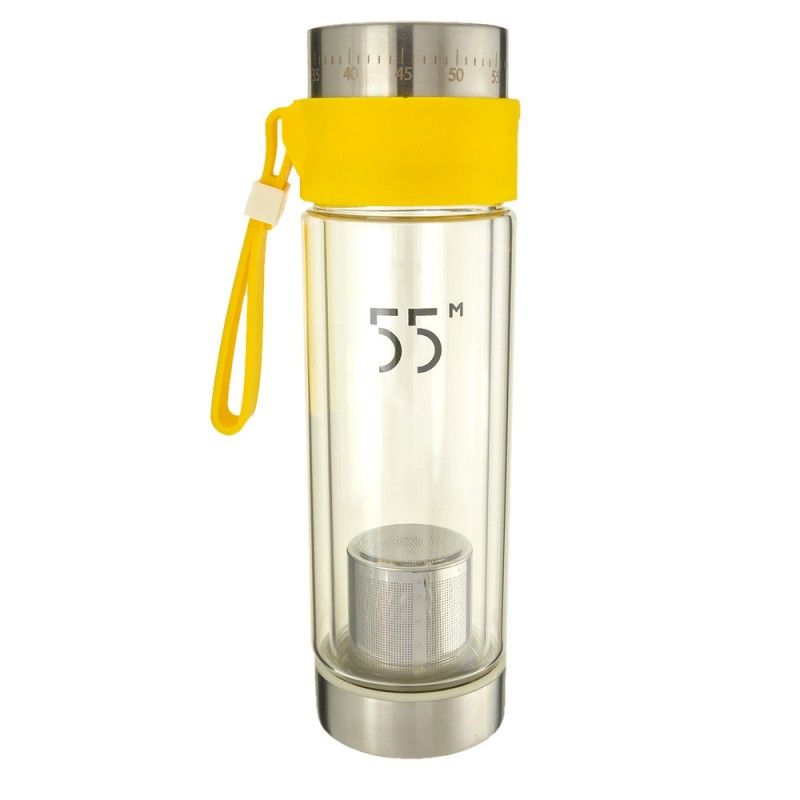 Стеклянная бутылочка для напитков 400мл (23271) вариант 02