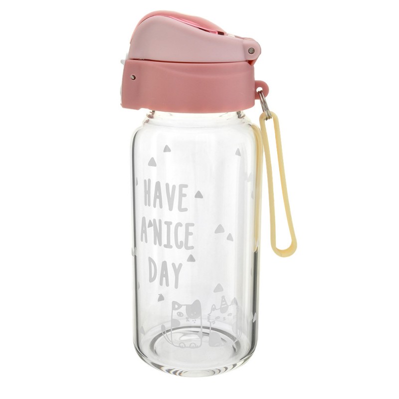 Стеклянная бутылочка для напитков 360мл (23184) вариант 02