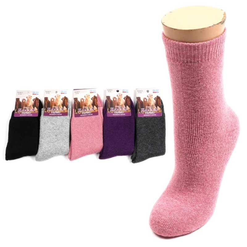 Набор теплых женских носков 37-42 по обуви ангора с махрой (31299)