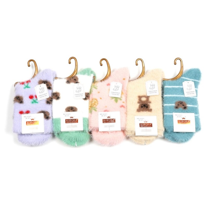 Набор подростковых теплых носков норка 32-37 по обуви (27974)