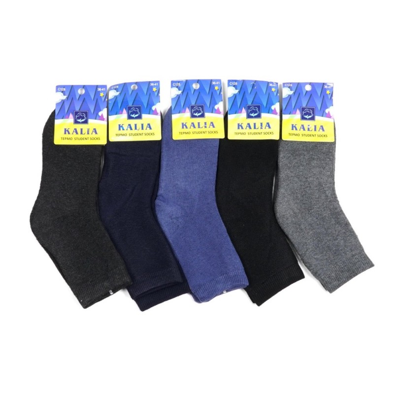 Набор махровых подростковых носков 30-35 по обуви (31311)