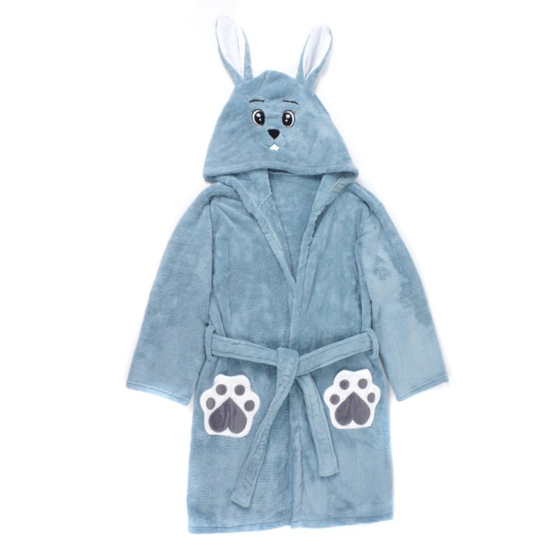 Банный детский халат микрофибра 24486 цвет бутылочный