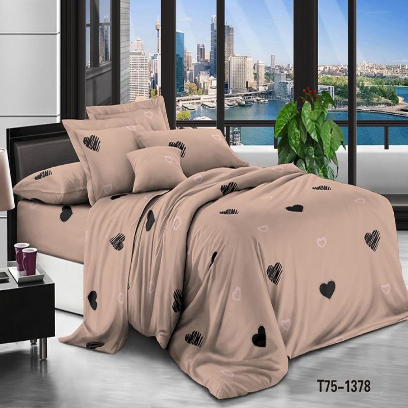 Бюджетное постельное белье Ваш сон полуторное Бязь (31393)