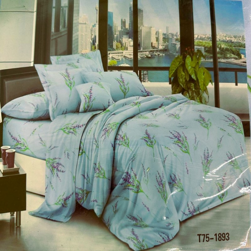 Бюджетное постельное белье Ваш сон полуторное Бязь (31394)