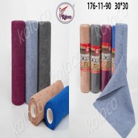 Рулон пепельный, отрывных салфеток из микрофибры 30x30см 20шт (31438)