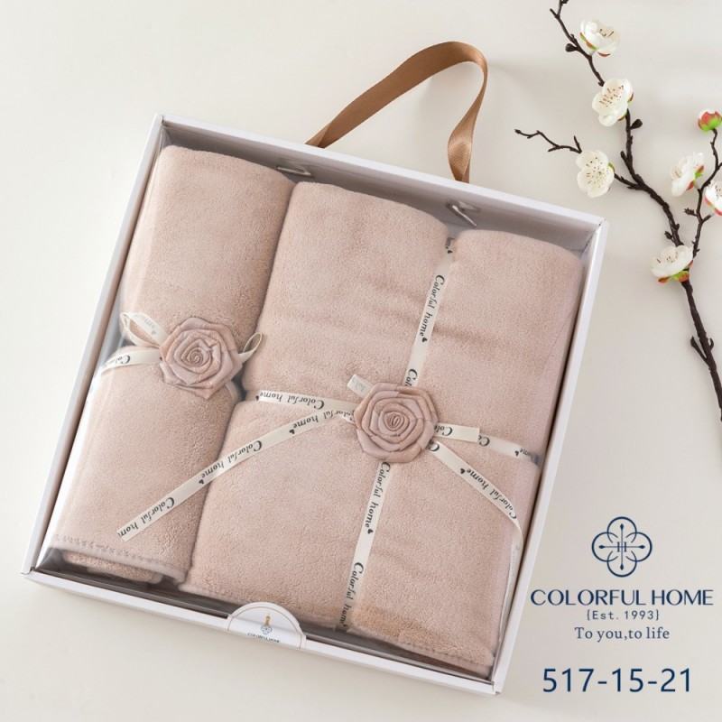 Набор полотенец из микрофибры лицо+баня в коробке (32154)