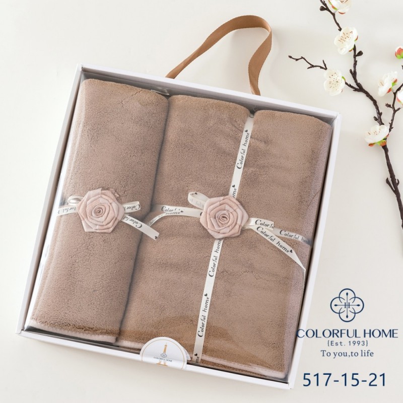 Набор полотенец из микрофибры лицо+баня в коробке (32155)