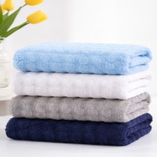 Набор банных полотенец из микрофибры 65х135см (32187) голубо-синие