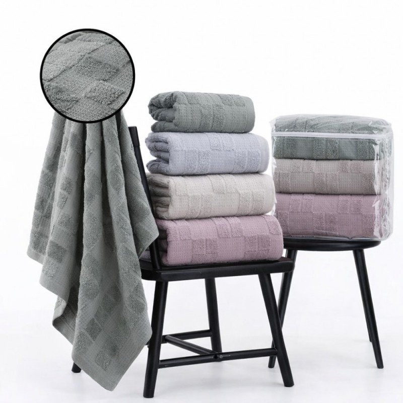 Набор махровых лицевых полотенец 45х90см (32209)