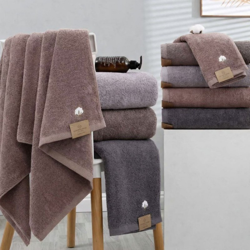 Набор махровых лицевых полотенец 45х90см (32216)