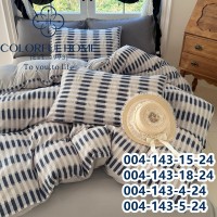 Постельное белье семейное жатка муслин люкс с простынью на резинке (32472)