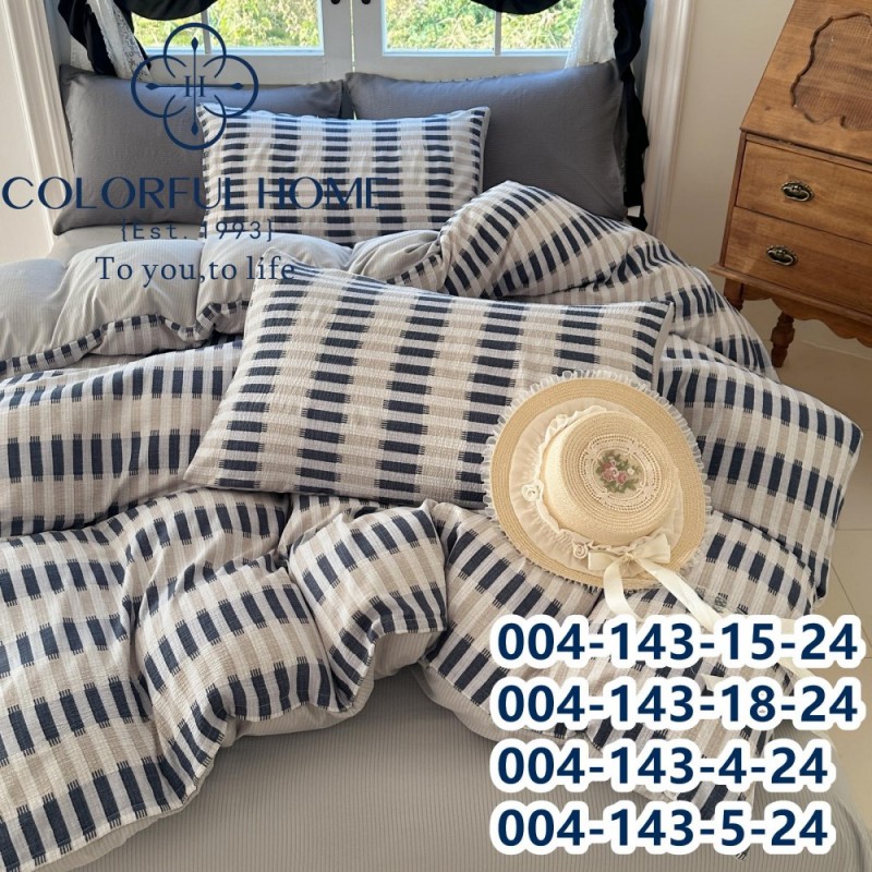 Постельное белье семейное жатка муслин люкс с простынью на резинке (32472)