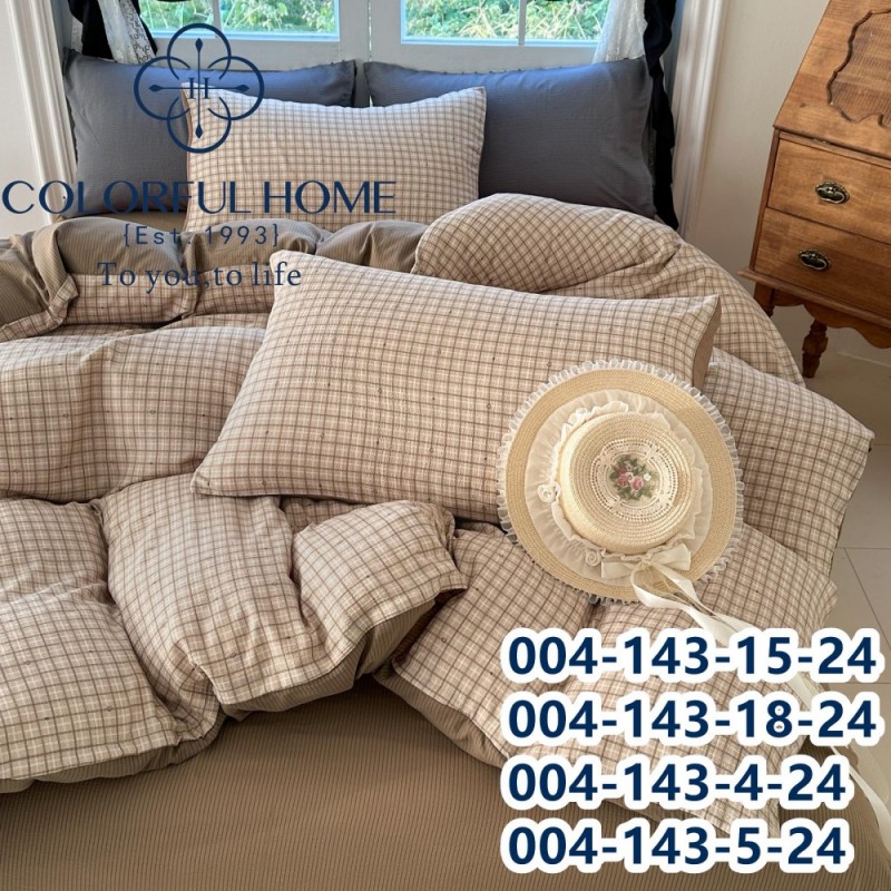 Постельное белье семейное жатка муслин люкс с простынью на резинке (32474)