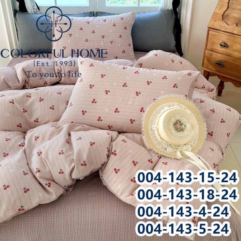 Постельное белье семейное жатка муслин люкс с простынью на резинке (32478)