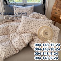 Постельное белье семейное жатка муслин люкс с простынью на резинке (32479)