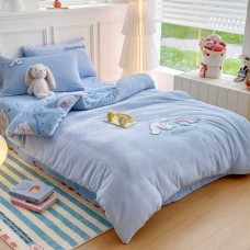 Велюровое постельное белье полуторное (31207)