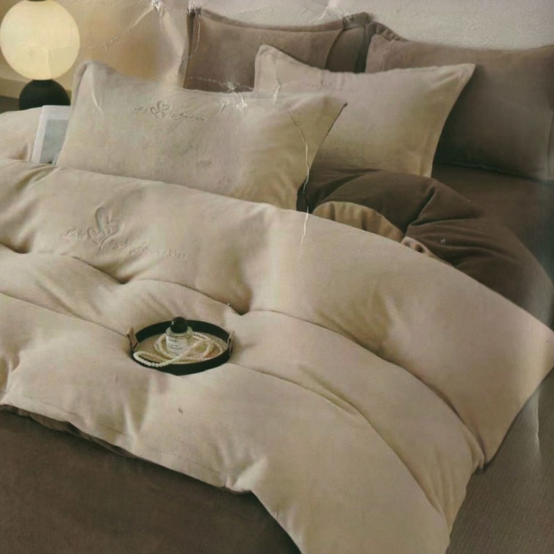 Велюровое постельное белье евро размер (32013)