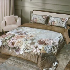 Велюровое постельное белье евро размер с одеялом (32078)