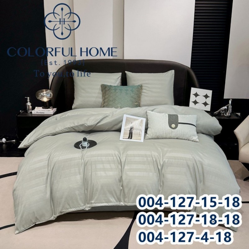 Постельное белье Евро размер сатин страйп с простынью на резинке (32268)