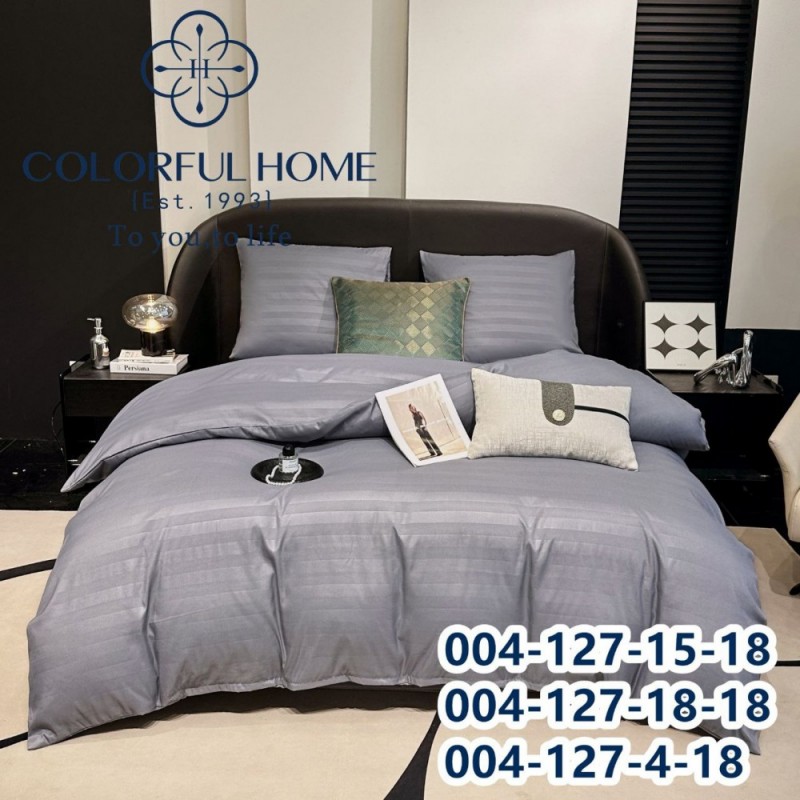 Постельное белье Евро размер сатин страйп с простынью на резинке (32274)