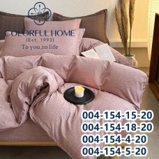 Комплект постельного белья вареный хлопок двуспальный с простынью на резинке (32277)