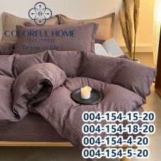 Комплект постельного белья вареный хлопок двуспальный с простынью на резинке (32279)