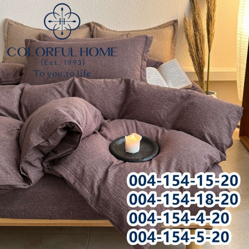 Комплект постельного белья вареный хлопок двуспальный с простынью на резинке (32279)