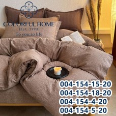 Комплект постельного белья вареный хлопок двуспальный с простынью на резинке (32280)