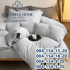 Комплект постельного белья вареный хлопок двуспальный с простынью на резинке (32285)