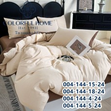 Комплект постельного белья муслин жатка люкс Евро размер c простынью на резинке (32446)