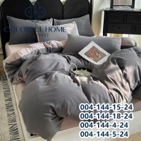 Комплект постельного белья муслин жатка люкс Евро размер c простынью на резинке (32449)